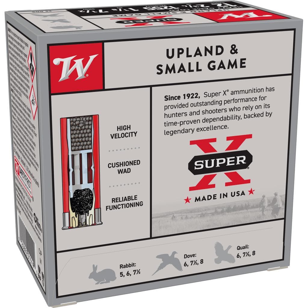 Winchester Super-X Heavy Game Shotshells 12 ga 2-3/4" 1-1/8 oz 1255 fps #7.5 25/ct