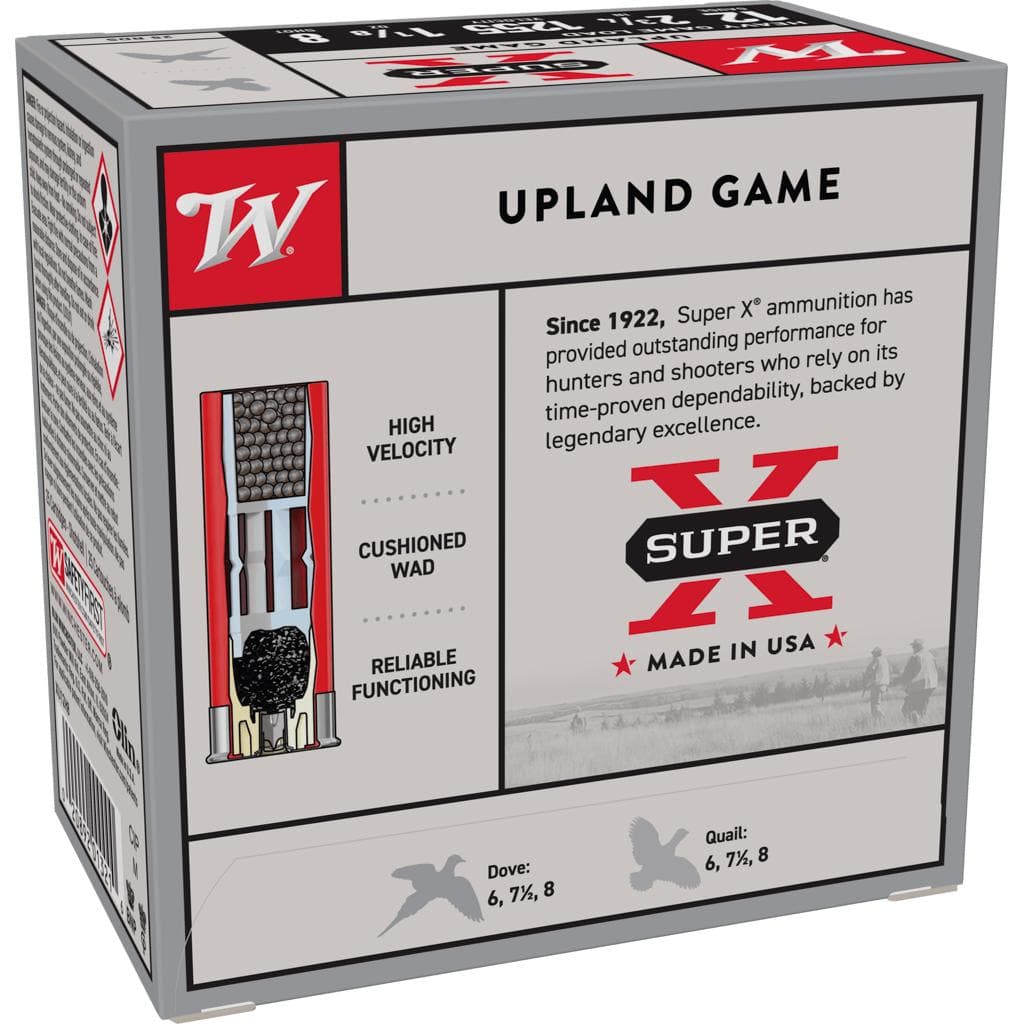 Winchester Super-X Heavy Game Shotshells 12 ga 2-3/4" 1-1/8 oz 1255 fps #8 25/ct