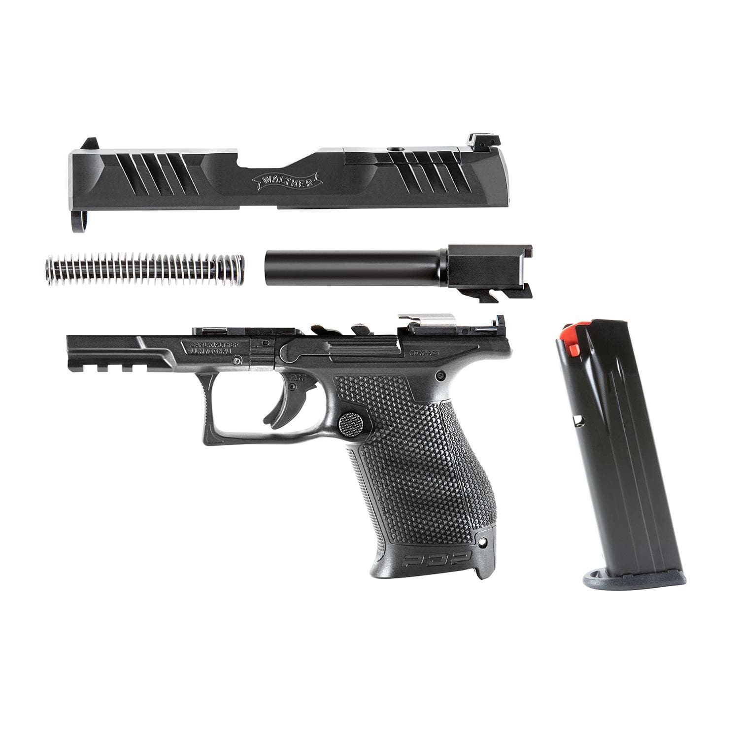 Walther PDP Compact Optic Ready Handgun 9mm Luger 15rd Magazine 4" Barrel Black Polymer 2 Mags Incl/