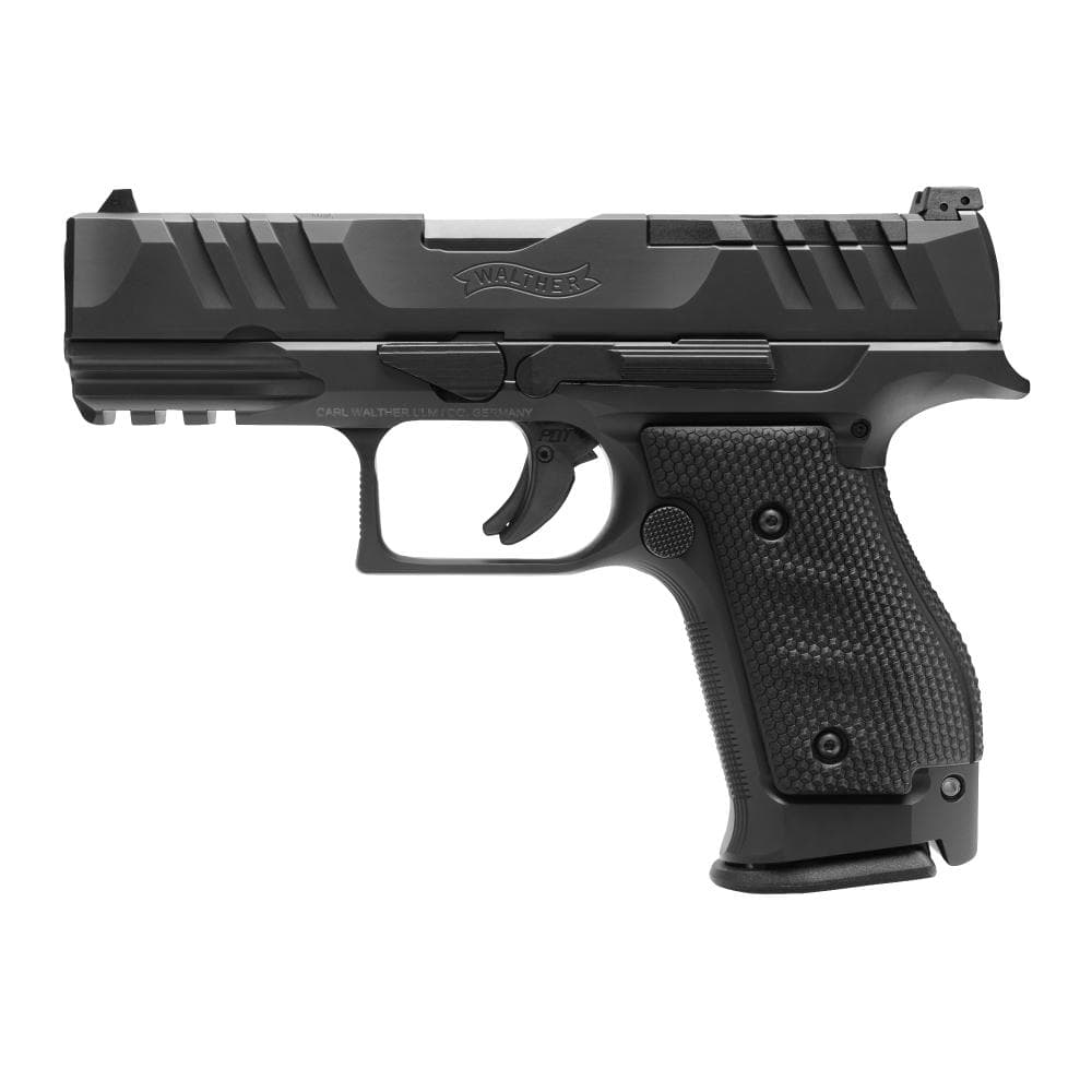 Walther PDP Steel Frame Compact Handgun 9mm Luger 15rd Magazines (3) 4" Barrel Black