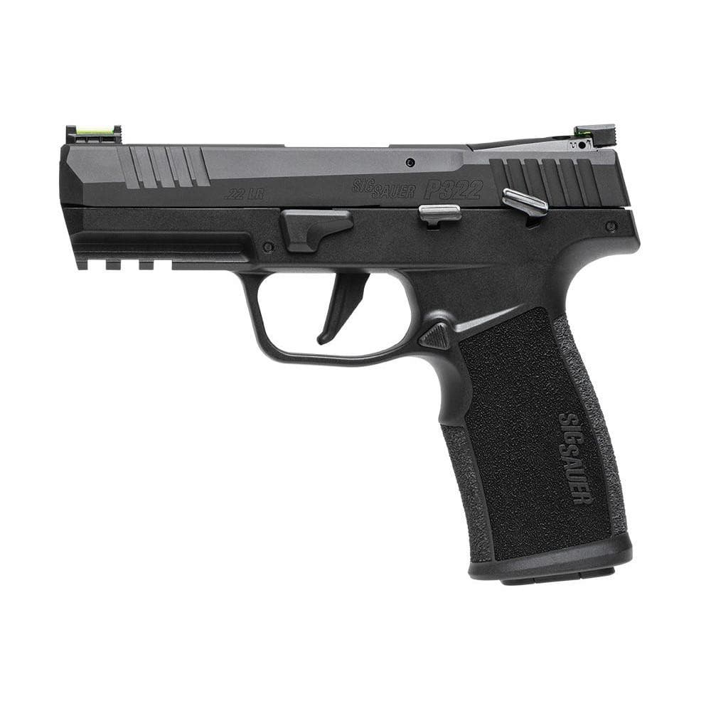 Sig Sauer P322 Handgun .22 LR 10rd Magazines (2) 4" Barrel Black Optics Ready Fiber Optic Sights