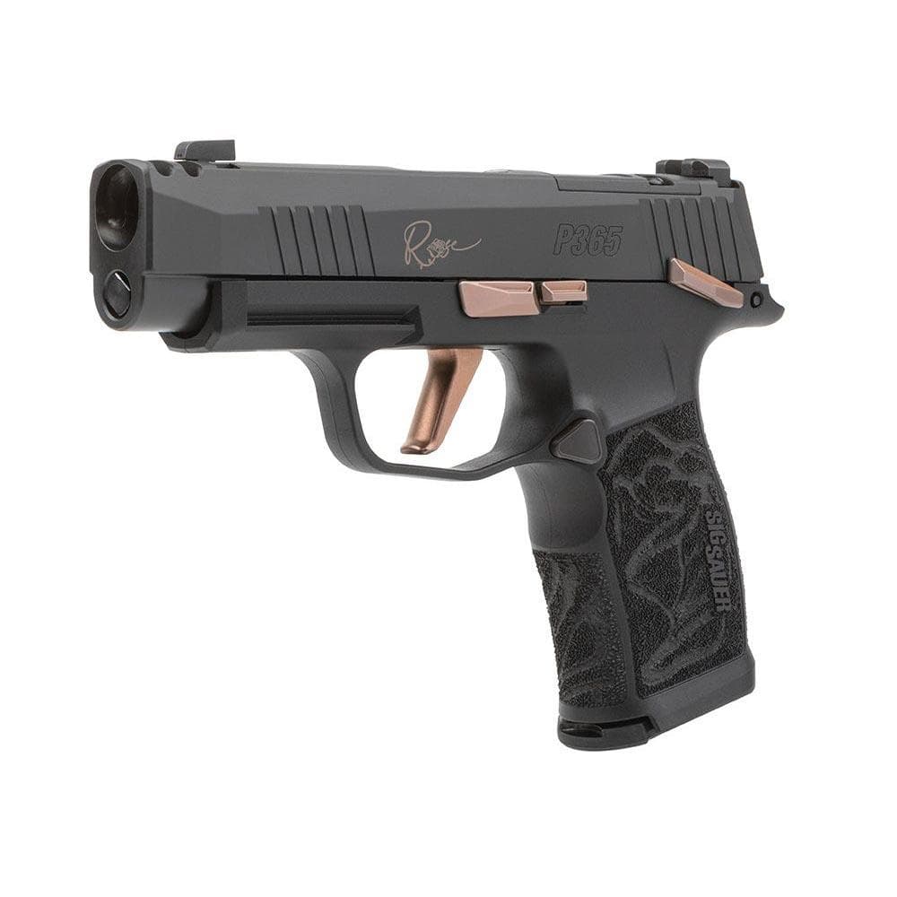 Sig Sauer P365-XL Rose Comp Handgun 9mm Luger 12rd Magazines(2) 3.1" Barrel & Vaultek Pistol Safe