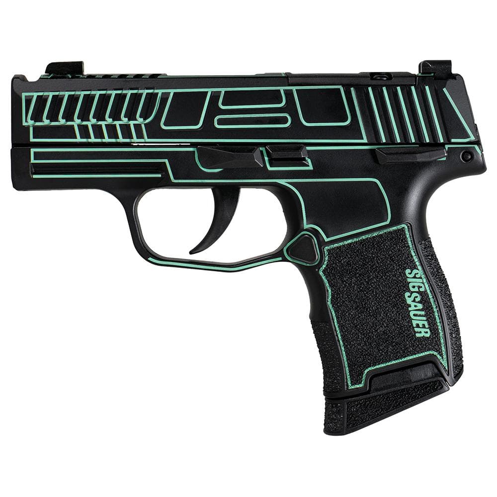 Sig Sauer P365 "Outlander Blue Laser" Handgun 9mm Luger 10rd Magazines(2) 3.1" Spectrum Barrel X-RAY 3 Sights Manual Safety