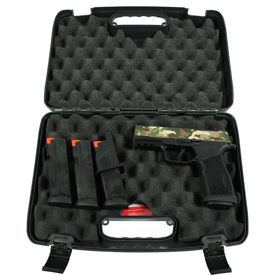 Sig Sauer P365 "MuiltiCam" XMACRO TACOPS Handgun 9mm Luger 17rd Magazines(4) 3.7" Barrel Black Grip