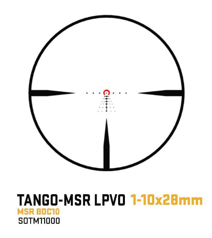 Sig Sauer Tango MSR Rifle Scope 1-10x28mm 34mm SFP Illum MSR BDC10 Reticle 0.5 MOA Coyote