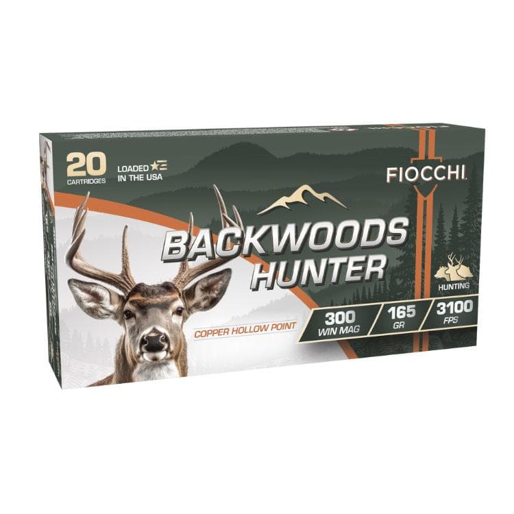 Fiocchi Backwoods Hunter Rifle Hunter .300 Win Mag 165gr CHP 3100 fps 20/ct
