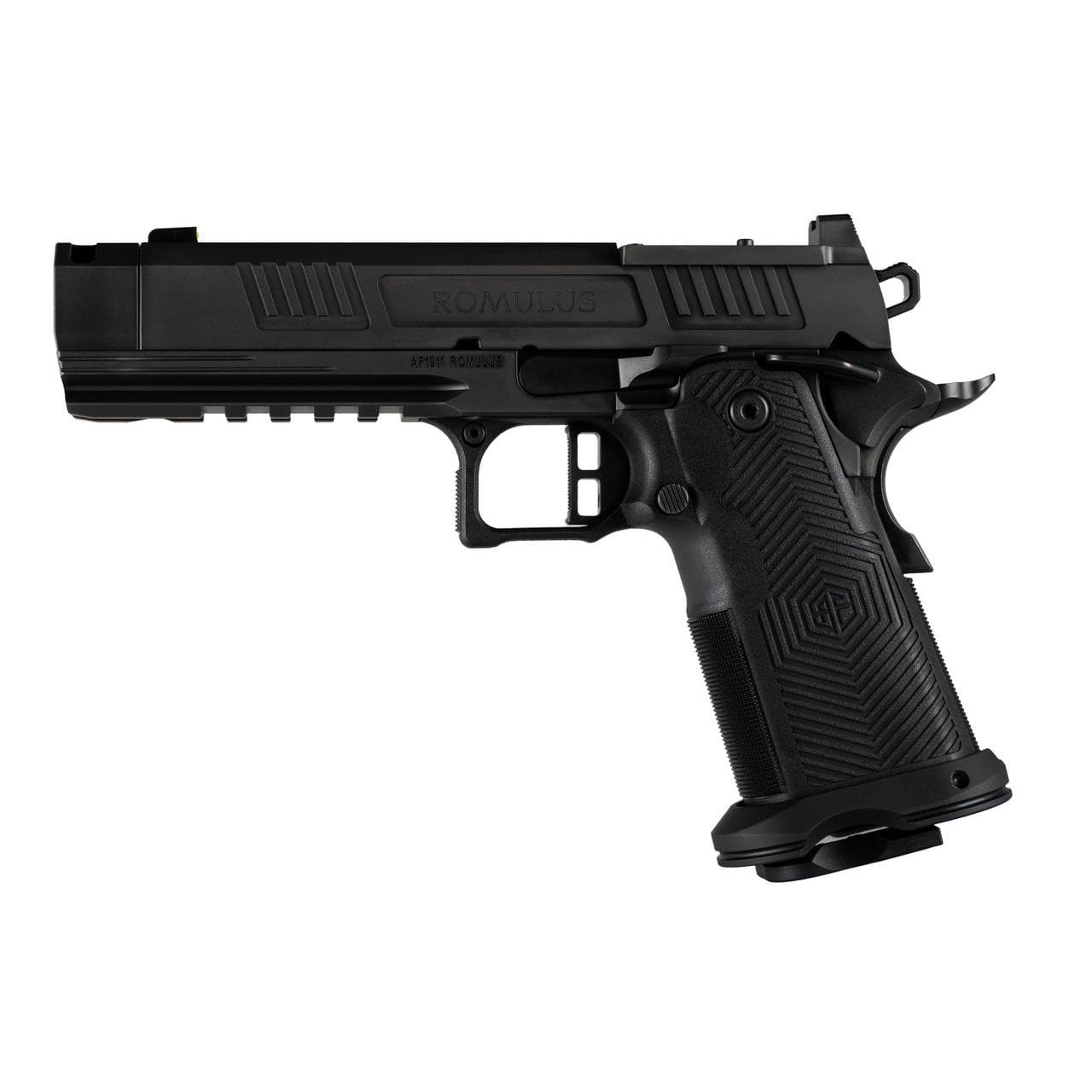 Alpha Foxtrot AF1911-ROMULUS Handgun DLC Finish 9mm Luger 17(1)&20(1)rd Magazines 4.25" Compensated Threaded Barrel