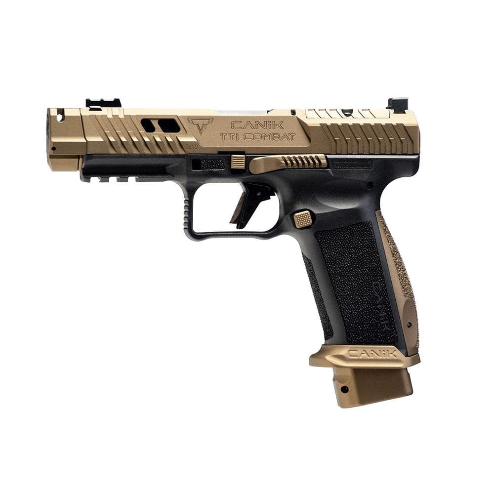Canik TTI Combat Handgun 9mm Luger 10rd Magazines (2) 4.6" Barrel Black and Bronze