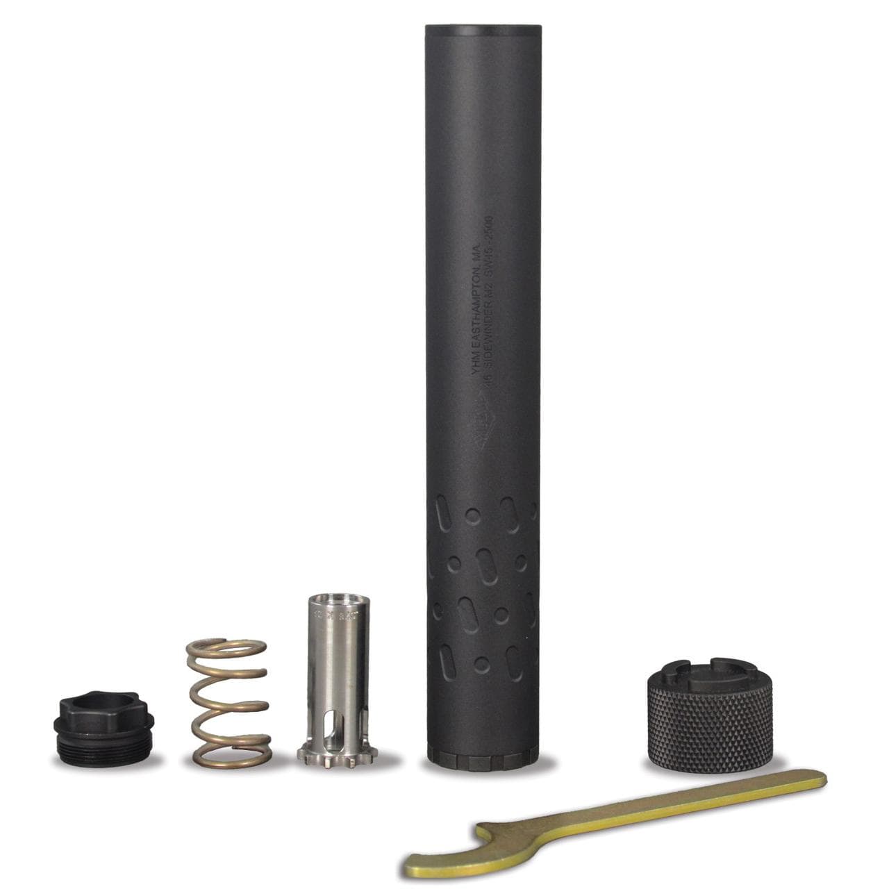 YHM 45 ACP Sidewinder M2 Direct Thread Suppressor 45 ACP Aluminum/Steel Black .578?-28 RH