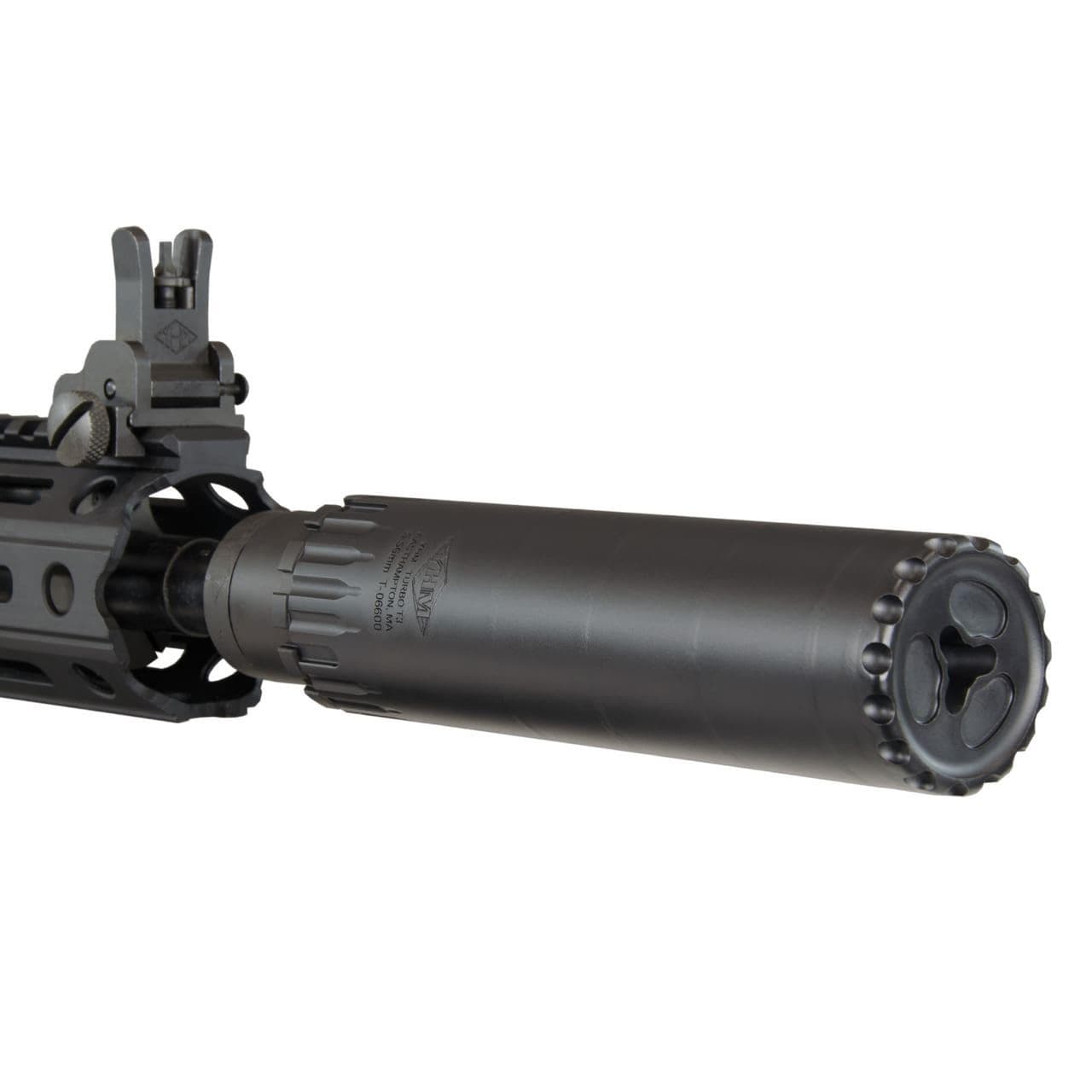 YHM Turbo T3 Suppressor with QD Flash Hider 5.56mm Stainless Steel/Cobalt 1/2x28