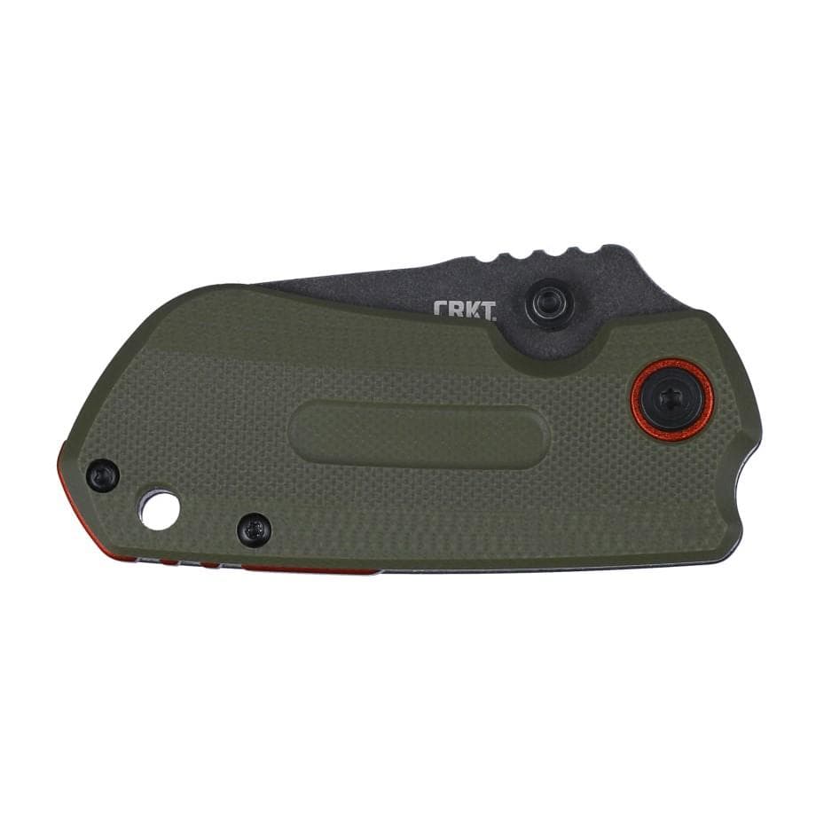 CRKT Overland Compact Folding Knife 2-1/4" Sheepsfoot Blade Black