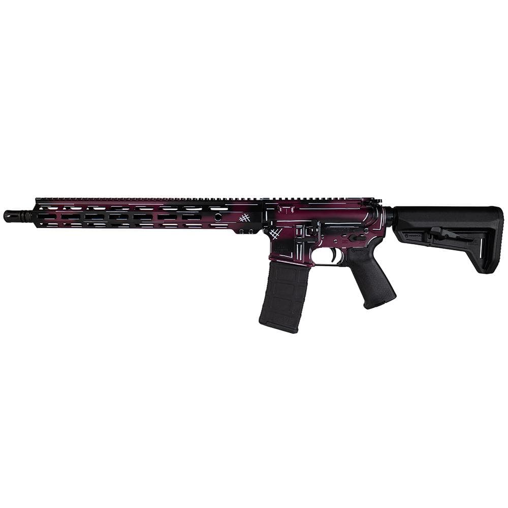 Shark Coast Tactical "Anime- Black Cherry" Rifle 5.56mm 10rd Magazine 16" Barrel 15" MLOK Handguard California Compliant