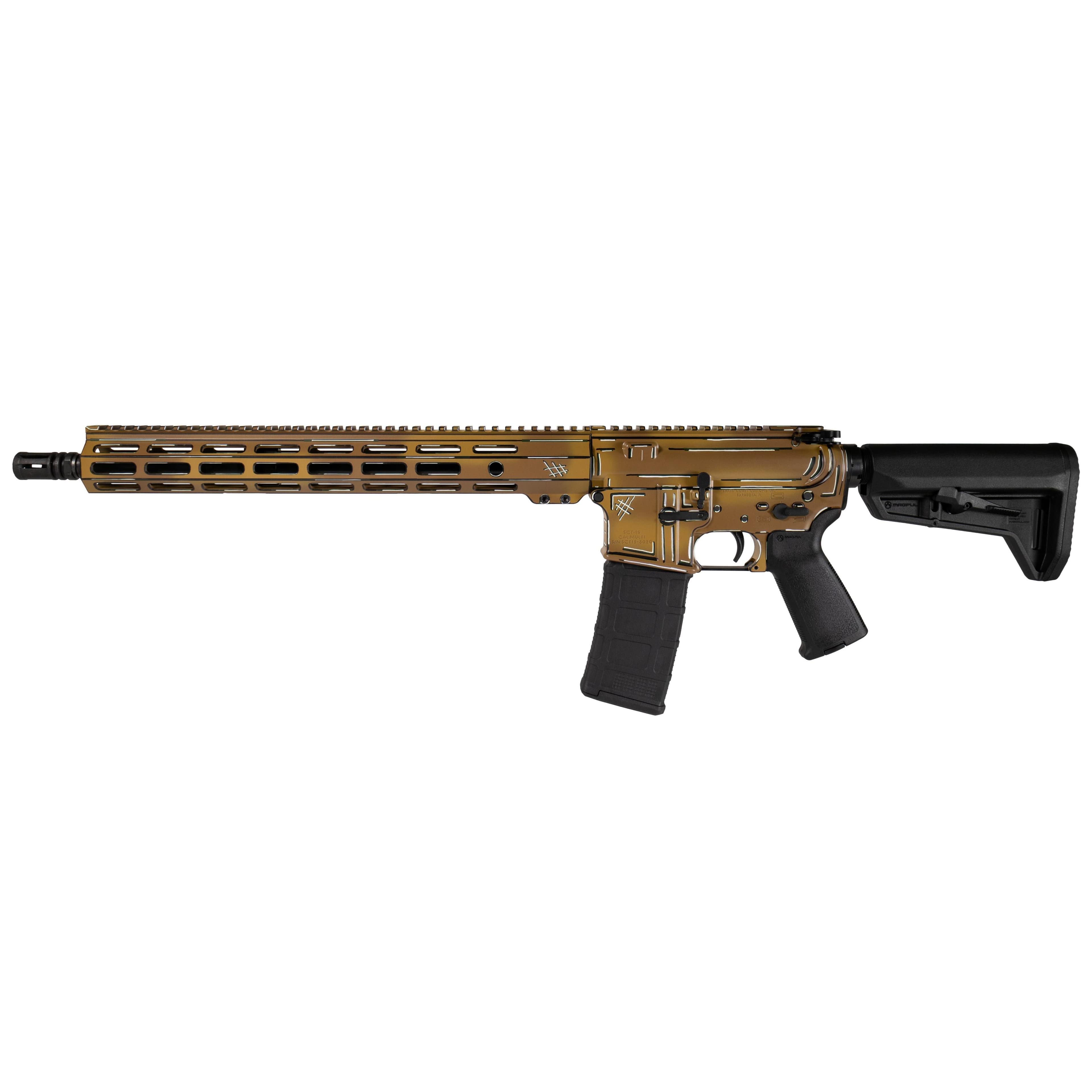 Shark Coast Tactical "Anime- FDE" Rifle 5.56mm 10rd Magazine 16" Barrel 15" MLOK Handguard California Compliant