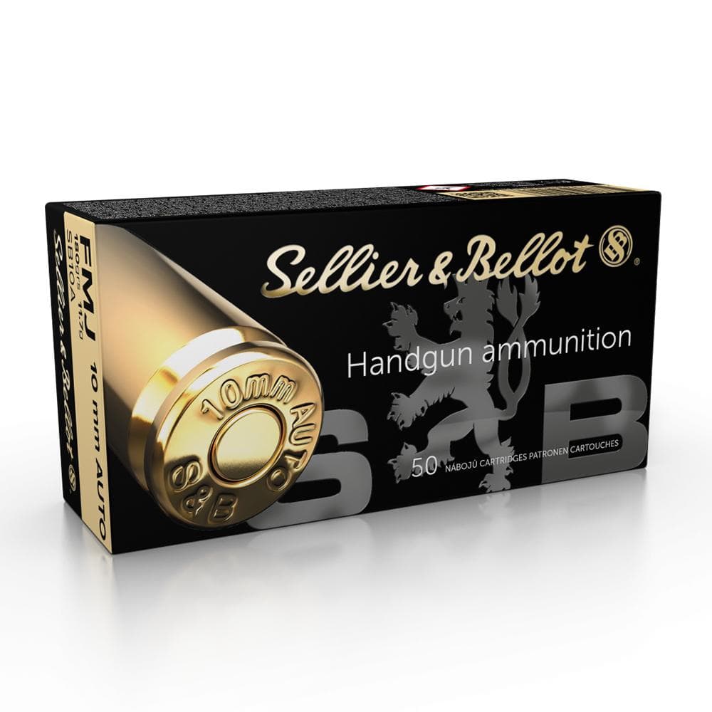 Sellier & Bellot Handgun Ammunition 10mm Auto 180 gr FMJ 1164 Fps 50/ct