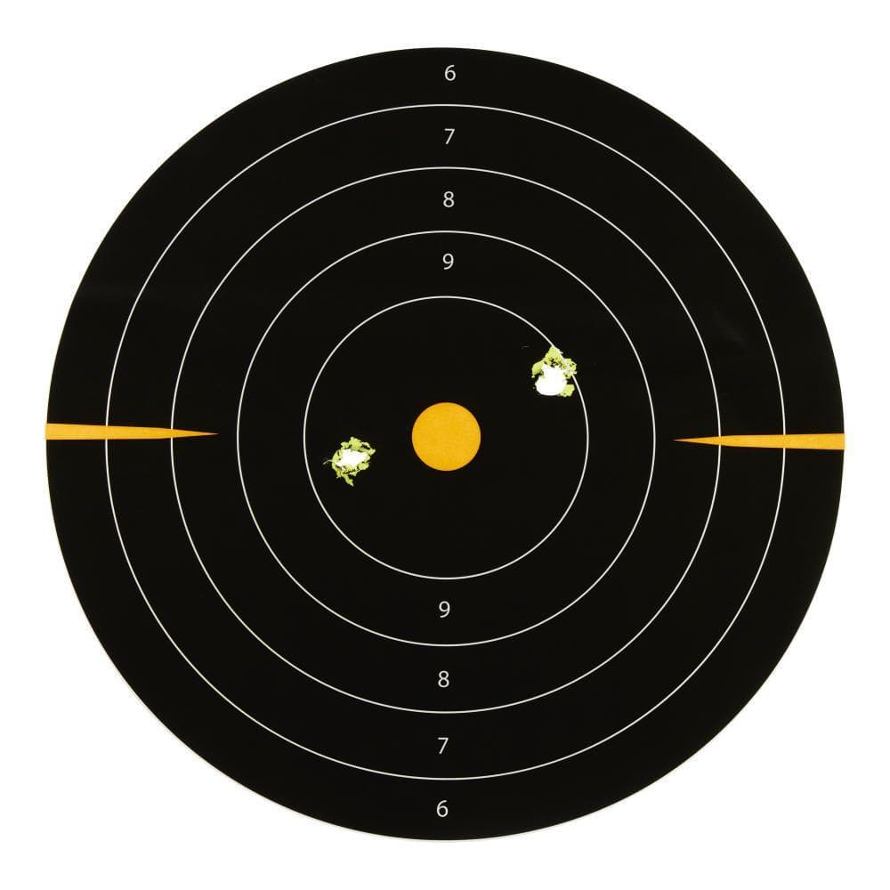 Allen EZ Aim Adhesive Splash Bullseye Target 12" Black and Yellow 25 Pack