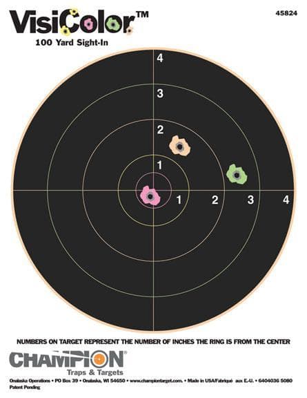 Champion VisiColor High-Visibility Paper Targets 8" Bull 8.5" X 11" 10/Pack