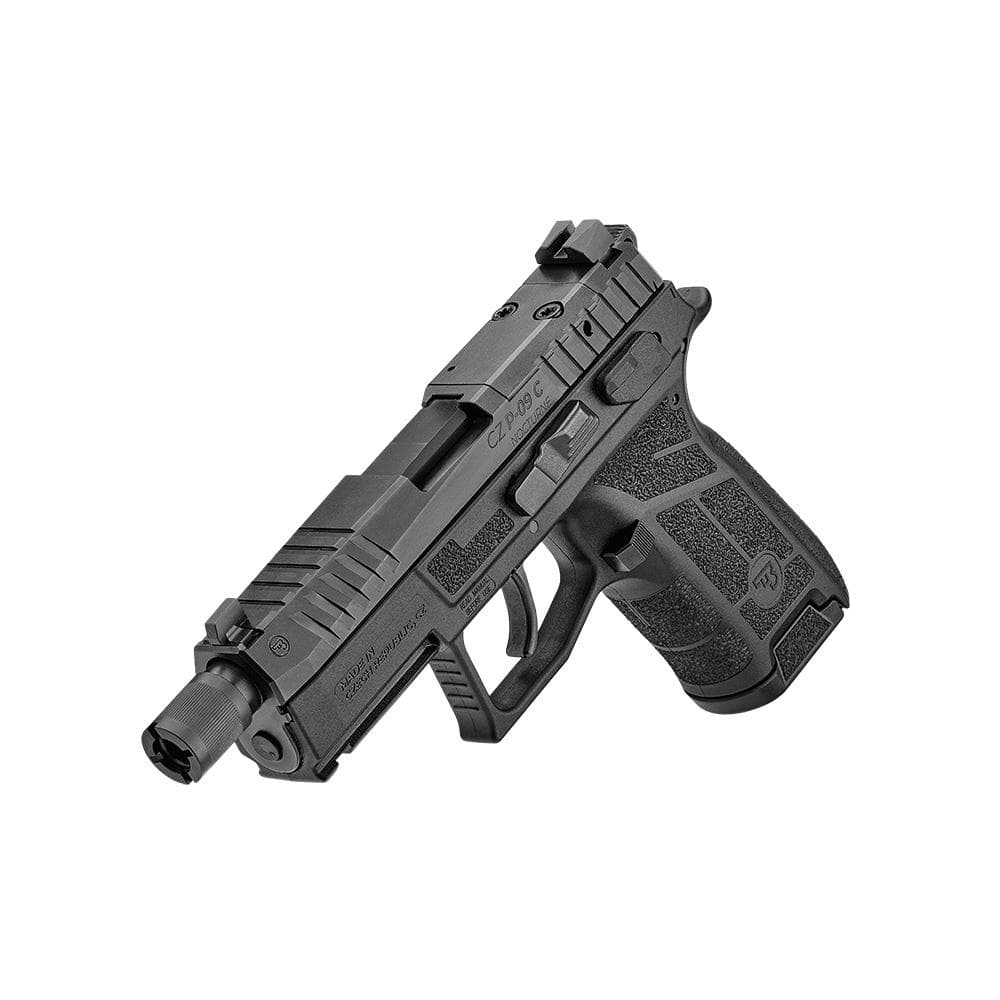 CZ P-09 F Nocturne Suppressor Ready OR Handgun 9mm Luger 21rd Magazines(2) 4.5" Threaded Barrel Fixed Sights Black