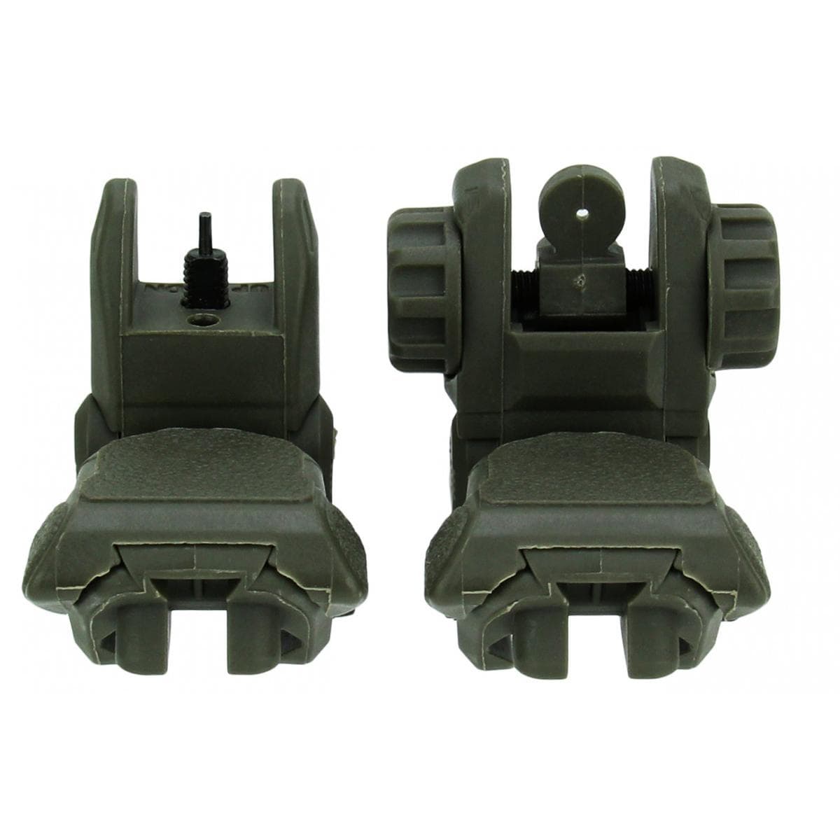 TacFire AR-15 45 Same Plane/Low Profile Pop Up Sights OD Green