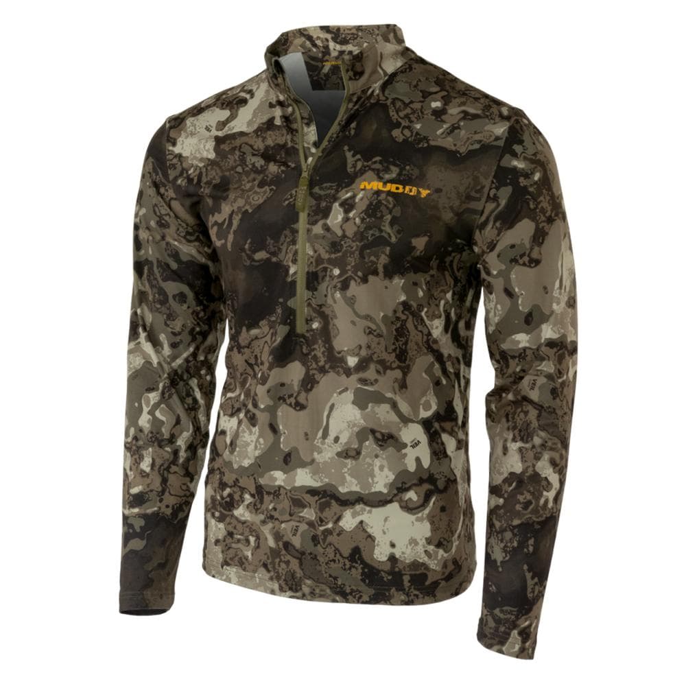 Muddy TR Lightweight Quarter Zip Long Sleeve Shirt Veil Canyon Grey XL