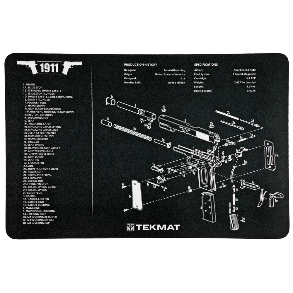 TekMat 11x17 Gun Cleaning Mat 1911