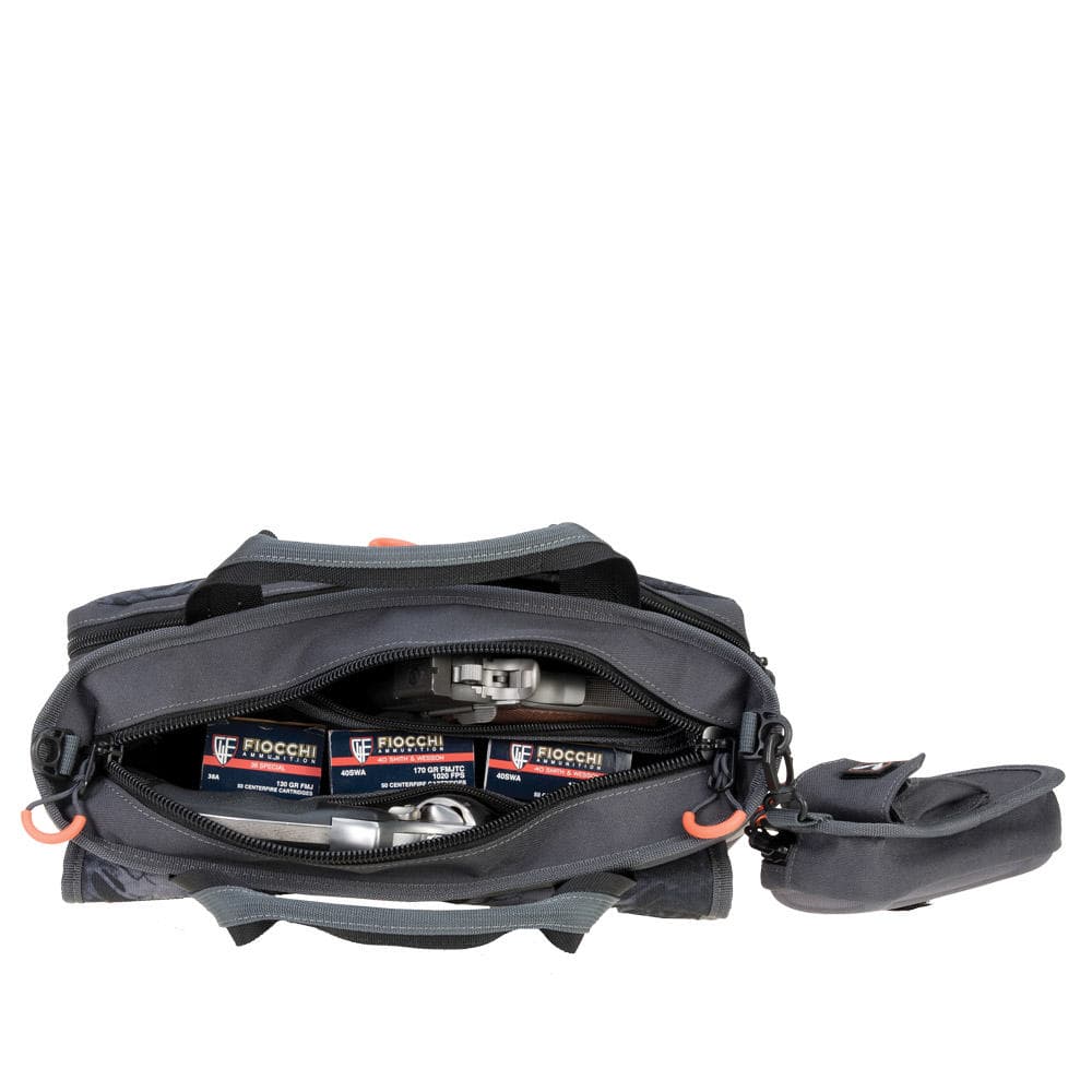 G-Outdoors Double Pistol Range Bag with Mag Storage and Glasses Case Grey