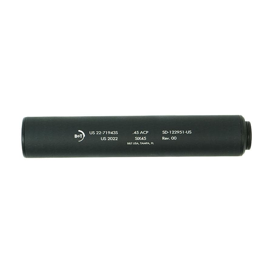 B&T Six45 Suppressor .45 ACP Black