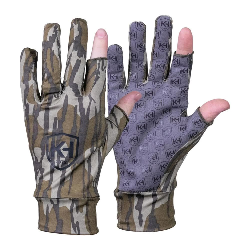 Knight & Hale Run N' Gun Gloves One Size Mossy Oak Original Bottomland