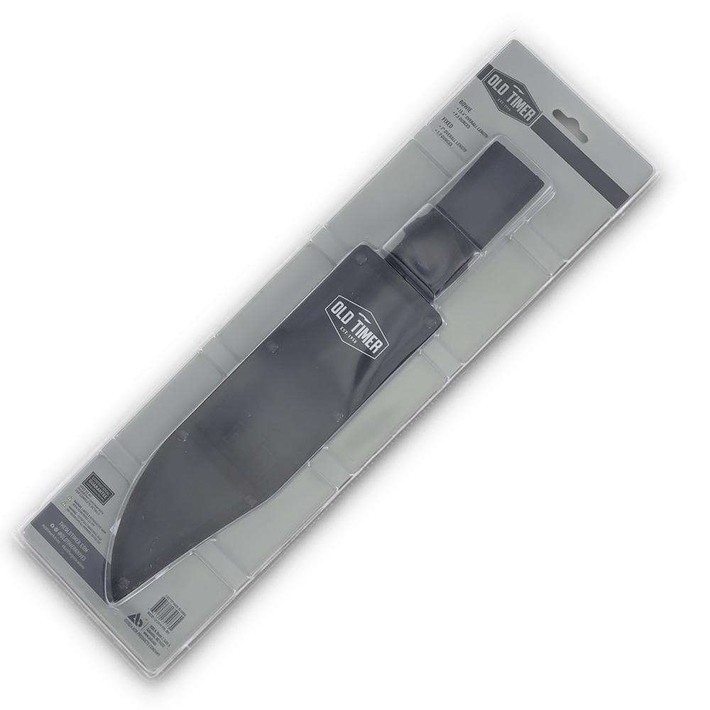 Old Timer Bowie Fixed Blade Combo 10" Bowie Blade 3-1/2" Skinner Blade Brown