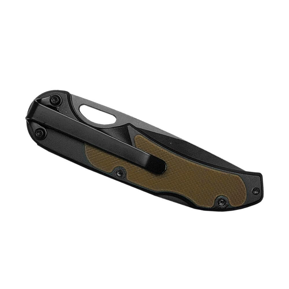 ABKT Elite Mark II Lockback Folding Knife 2-1/2" Drop Point Blade Tan