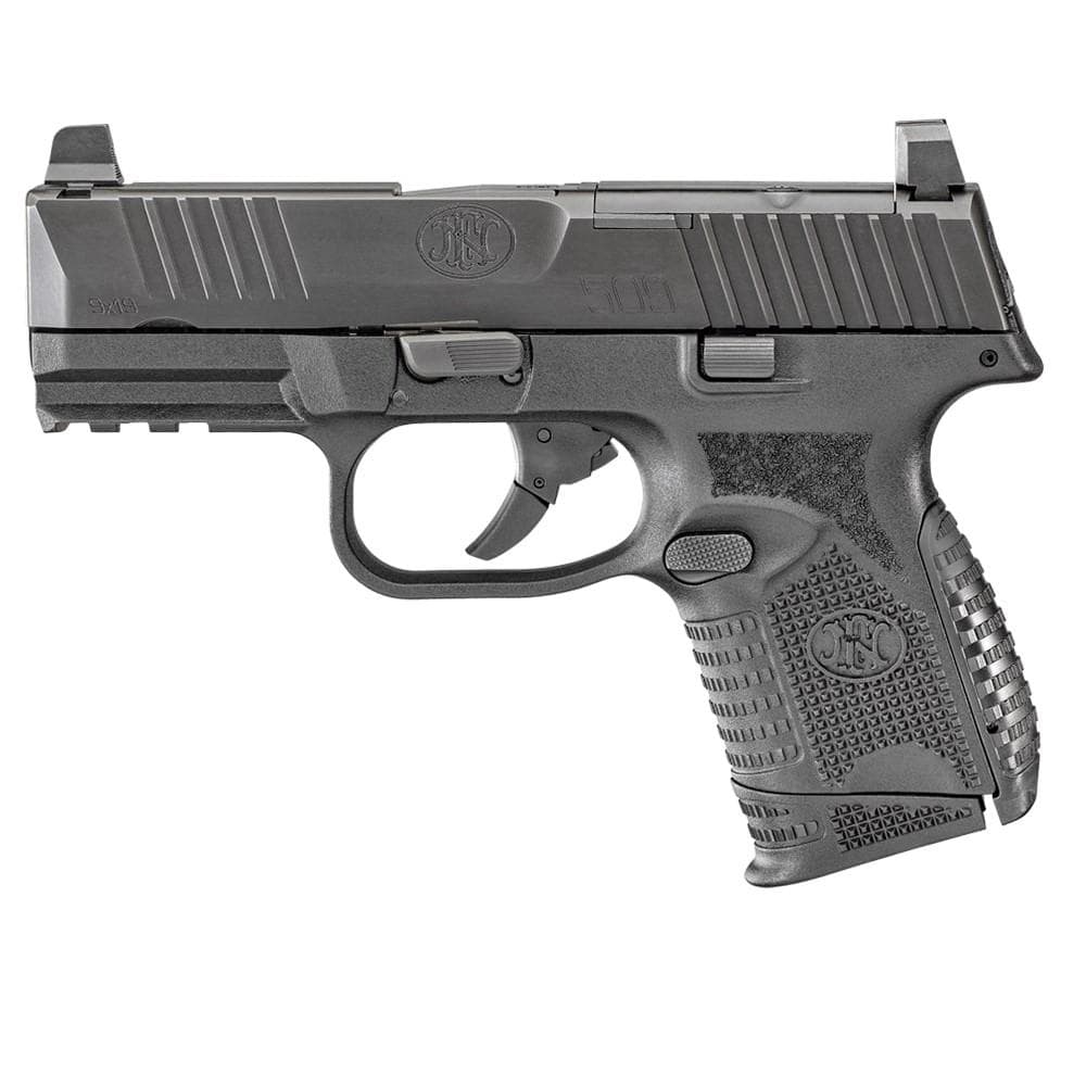 FN 509 Compact MRD Handgun 9mm Luger 12rd & 15rd Magazines (2) 3.7" Barrel Black NMS