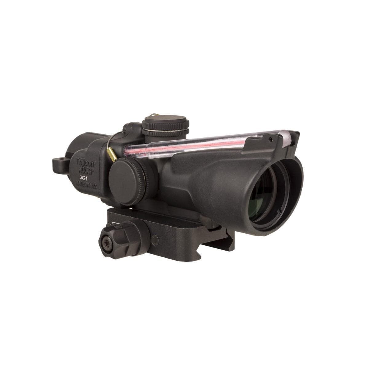 Trijicon Compact ACOG 3x24 Rifle Scope Low Height Red Crosshair 7.62x39/123gr. Illuminated Black