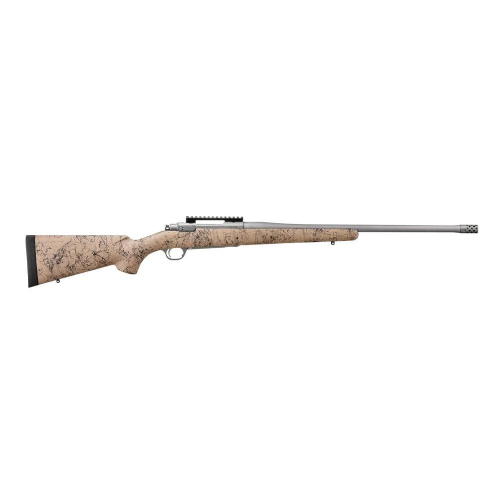 Ruger Hawkeye FTW Hunter Left Handed Rifle 6.5 Creedmoor 4rd Magazine 24" Barrel Tan and Black Speckled