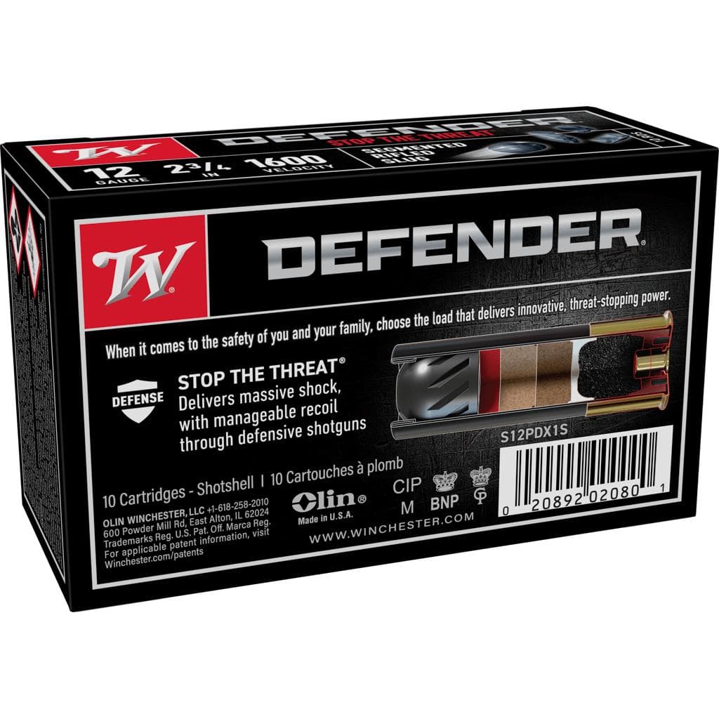 Winchester Supreme Elite PDX1 Personal Defense Shotgun Ammunition 12 ga 2-3/4" 1 oz Slug 1600 fps 10/ct