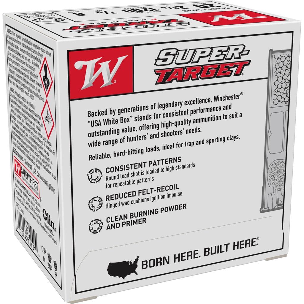 Winchester Super-Target Shotshells 20 ga 2-3/4" 7/8 oz 1200 fps #8 25/ct