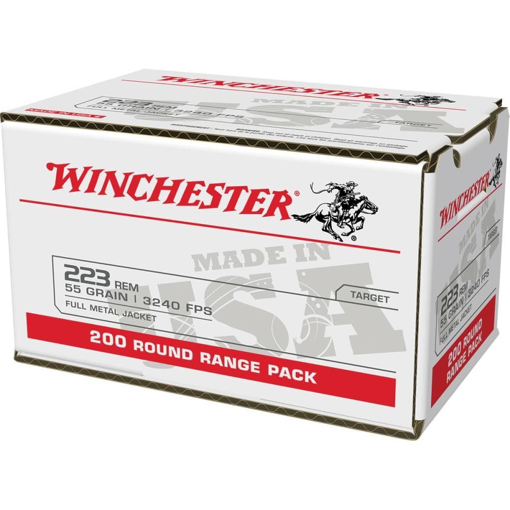 Winchester USA Lake City Rifle Ammunition .223 Rem 55 gr. FMJ 3240 fps 200/ct