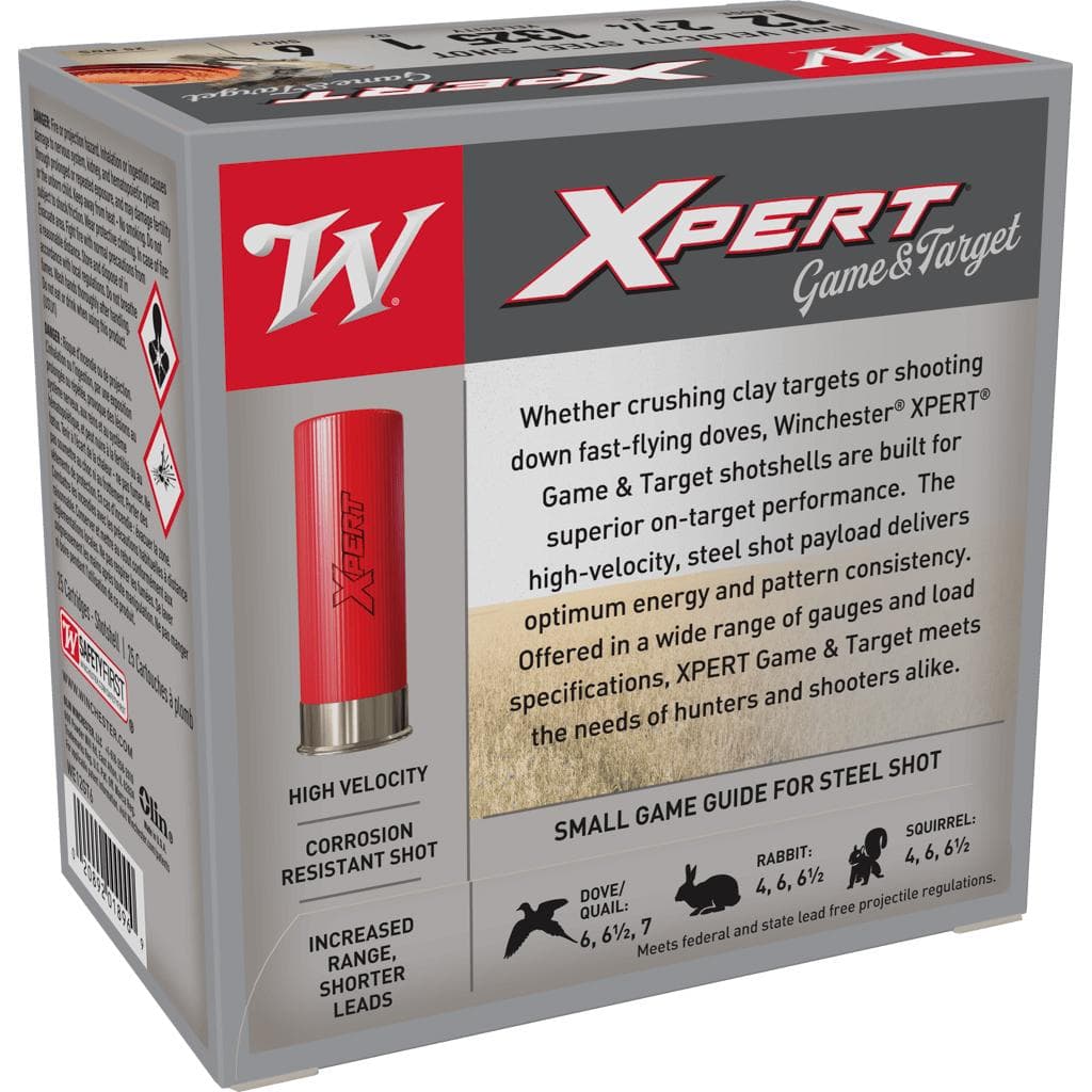 Winchester Xpert Steel Shotshells 12 ga 2-3/4" 1 oz 1325 fps #6 25/ct