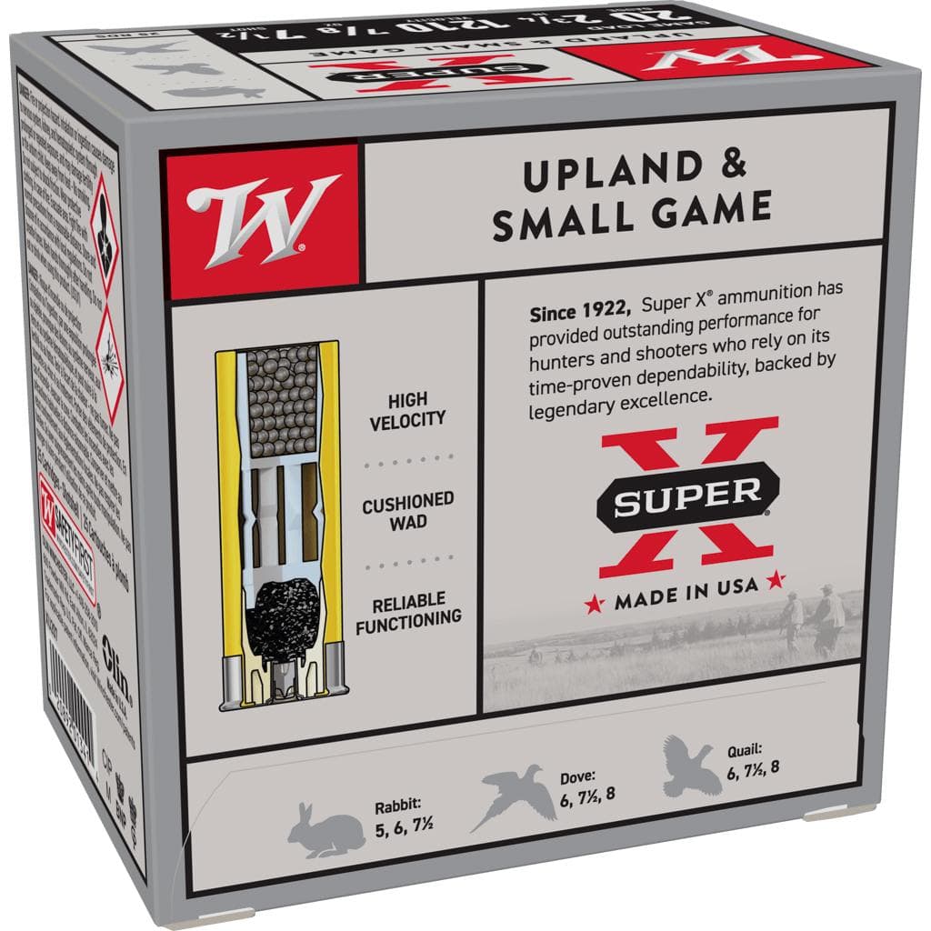 Winchester Super-X Game Shotshells 20 ga 2-3/4" 7/8 oz 1210 fps #7.5 25/ct