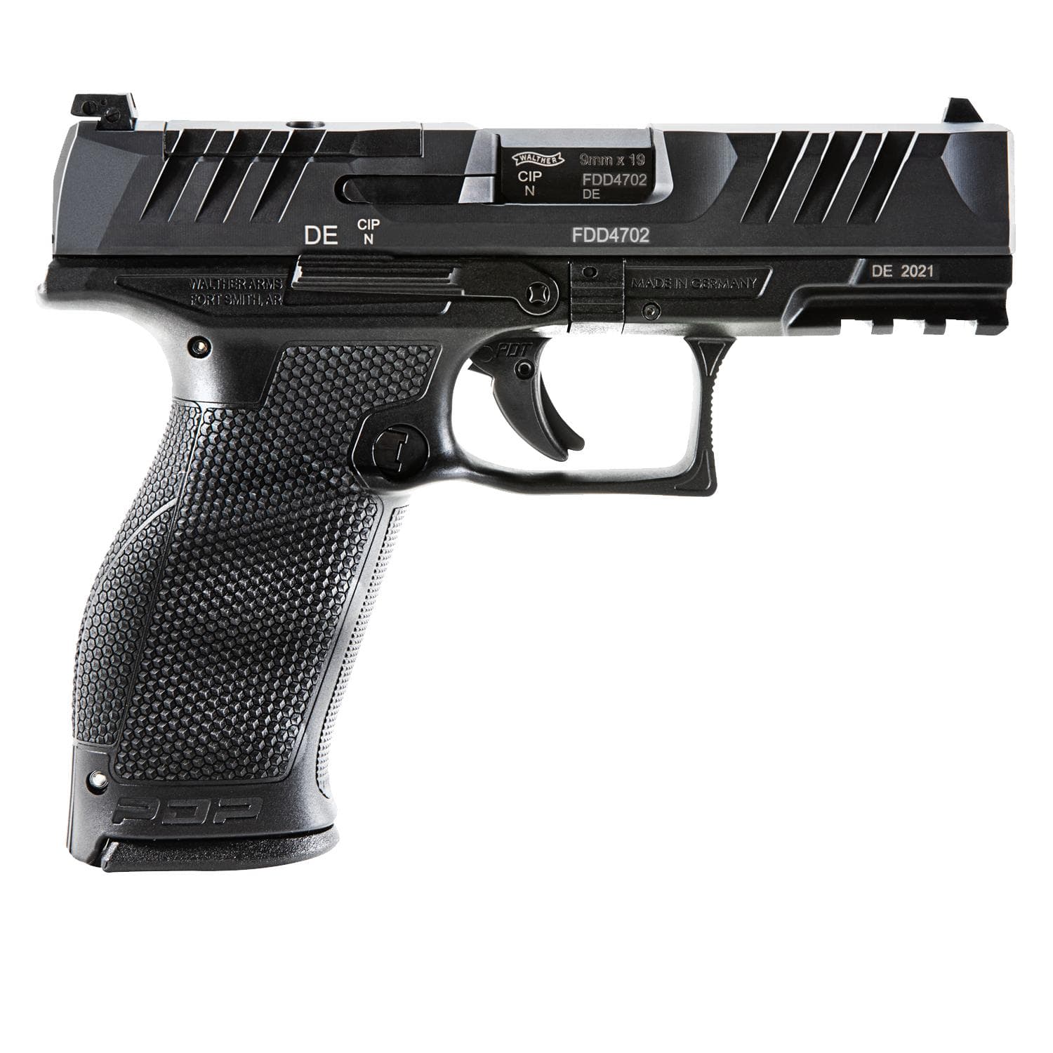 Walther PDP Full Size Optic Ready Handgun 9mm Luger 18rd Magazine 4" Barrel Black Polymer