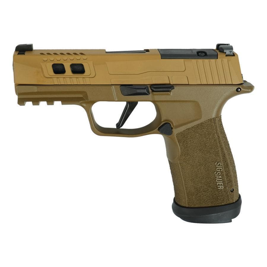 Sig Sauer P365 Two-Tone Brown XMACRO TACOPS Handgun 9mm Luger 17rd Magazines(4) 3.7" Barrel