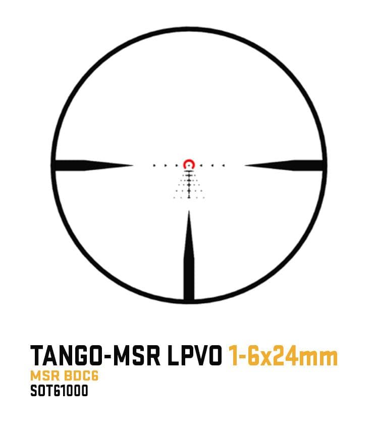 Sig Sauer Tactical Tango-MSR LPVO Rifle Scope 1-6x24 Illum MSR BDC6 incl/Alpha MSR Mount Coyote Tan