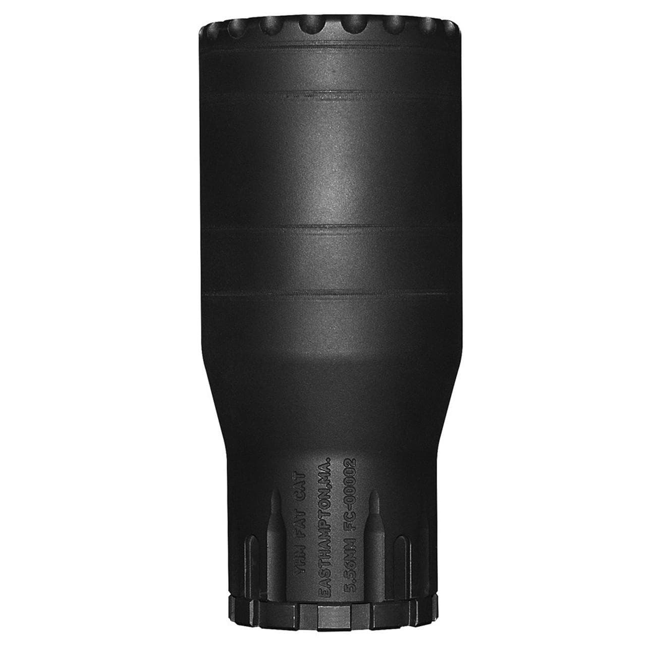 YHM Fat Cat 5.56mm QD Suppressor w/Mini sRx Muzzle Brake 5.56mm Stainless Steel/Cobalt 6 Black 1/2x28