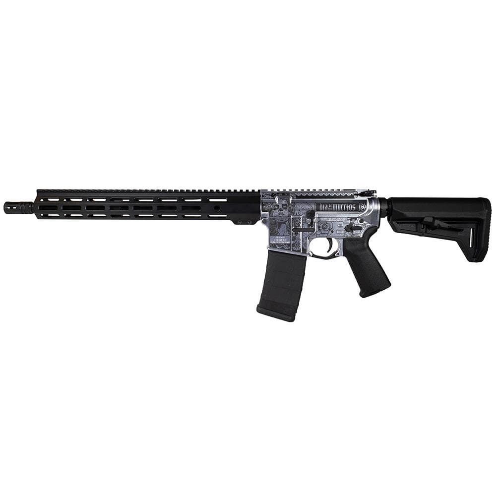 Shark Coast Tactical "Day of the Dead" Rifle 5.56mm 10rd Magazine 16" Barrel 15" MLOK Handguard California Compliant