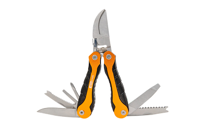 AccuSharp Sportsmans Multi-Tool, Orange and Black Handle, Includes Pruners, Phillips Screwdriver, Nail File, Large Screwdriver, Small Screwdriver