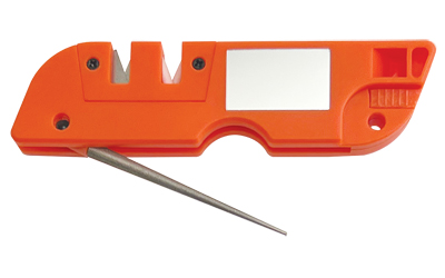 AccuSharp Outdoor Survival Tool, Orange, Multi-Tool, Tungsten Carbide Blades, (2)-Sharpening Slots, SOS Mirror, Compass, Fire-Starter — photo 2