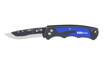 AccuSharp Razor Knife, Folding Knife, 3.5" Replaceable Blade, Plain Edge, 420 Stainless Steel Blade, 3-Position Locking Blade, Anodized Finish