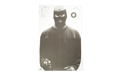 Action Target Vital Anatomy Photo Target, Training Target, Black and White, 23" x 35", 100 Per Box