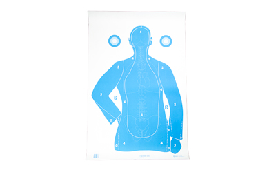 Action Target B-21E Qualification Target, Blue and White, 23" x 35", 100 Per Box