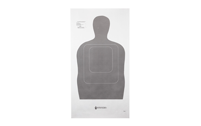 Action Target TQ-15 Standard Target, 25-Yard Silhouette In Gray, 24"x45", 100 Per Box