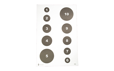 Action Target Military Varied Circle Command, White and Black, 23"x35", 100 Per Box