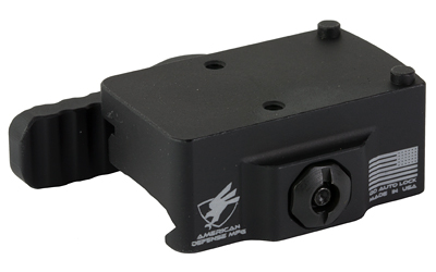 American Defense Mfg. AD-RMR, Quick Detach Mount, Left Hand Lever, Low, Fits Trijicon RMR, Anodized Finish, Black